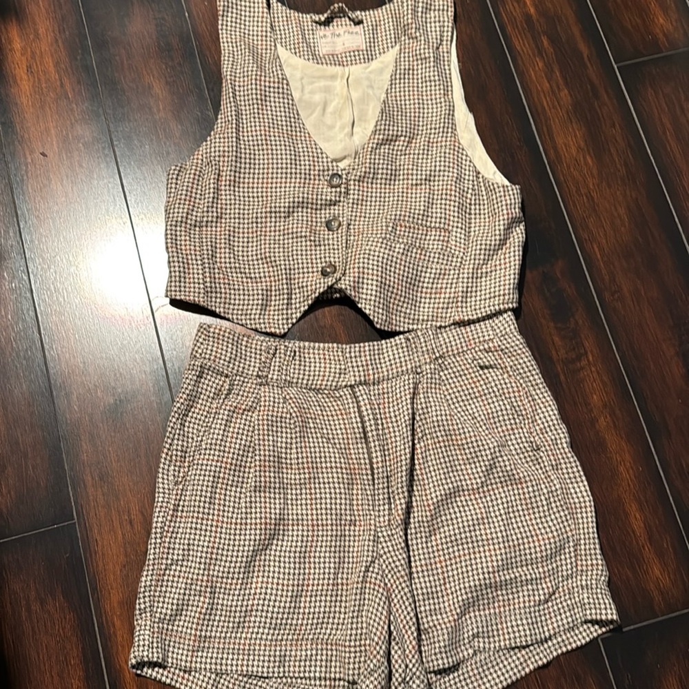 Free people vest and shorts